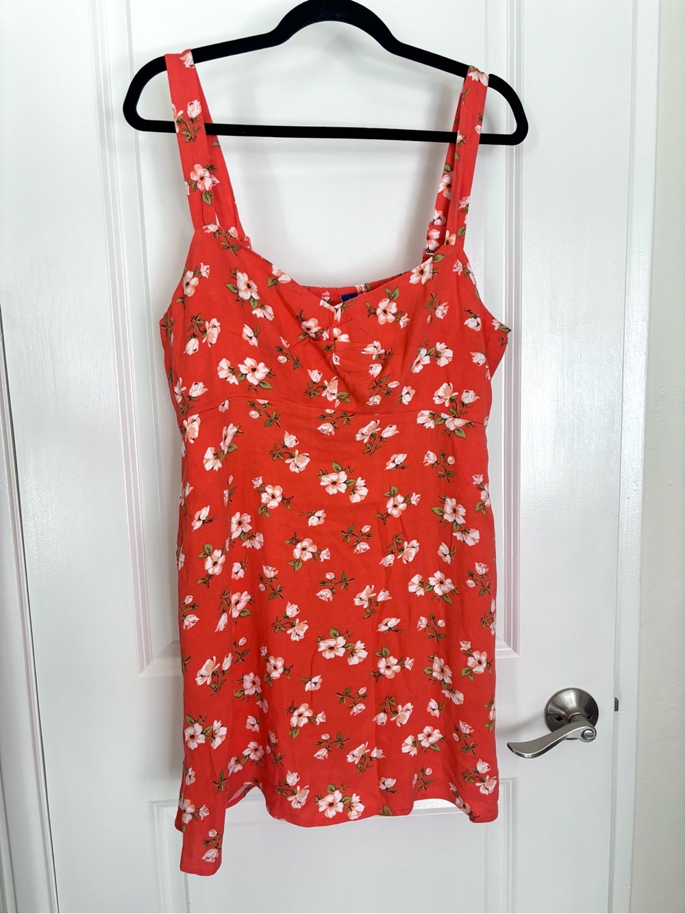 Old Navy Coral Floral Mini Sun Dress, Petite L